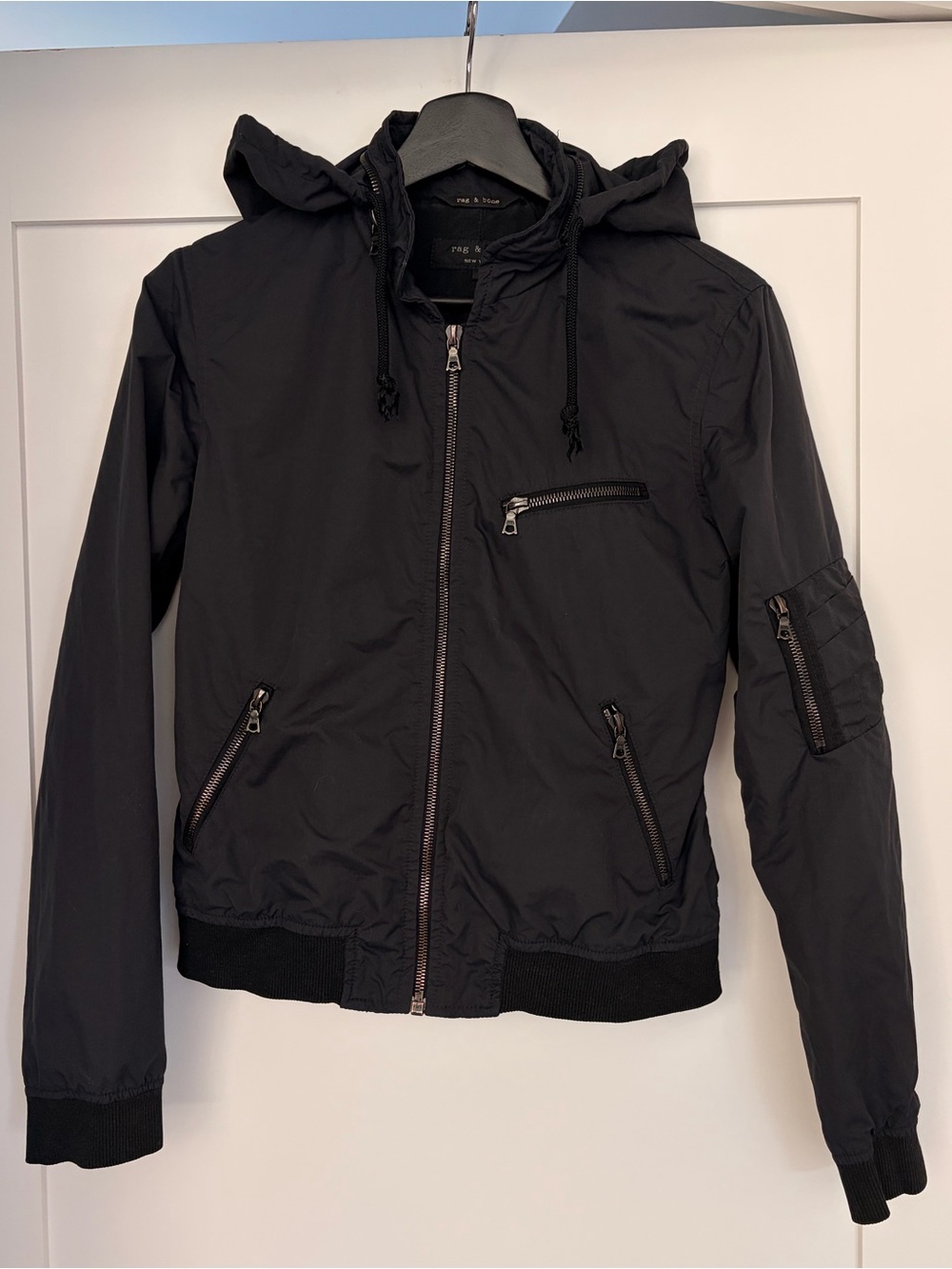 Rag & Bone lightweight Bomber Jacket packable hood